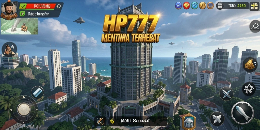 Screenshot gameplay HP777 menampilkan menara yang siap menghadapi musuh.