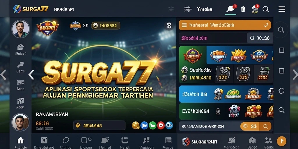 Tampilan menarik dari gameplay dan taruhan di SURGA77.