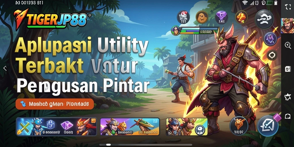 Tampilan antarmuka pengguna aplikasi TIGERJP88 yang intuitif.