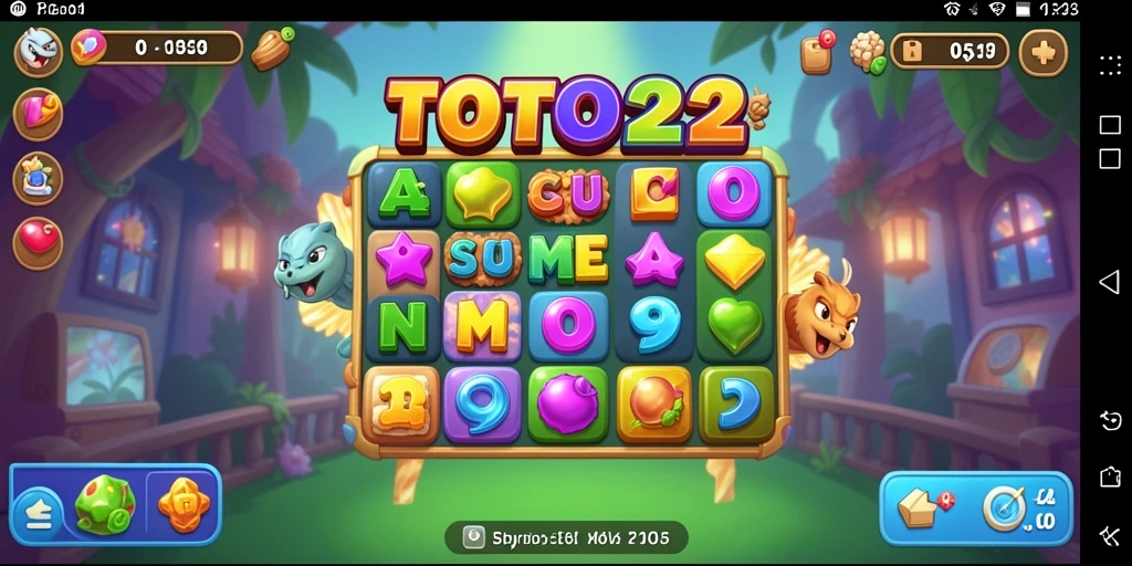 Tampilan gameplay seru TOTO22 dengan elemen Match-3 yang menarik.
