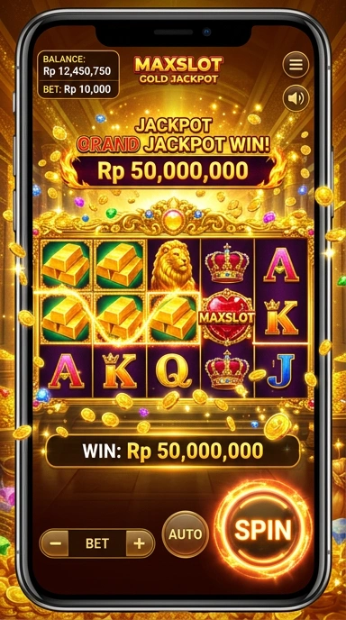 Tampilan aplikasi maxslot yang menampilkan berbagai kategori aplikasi.